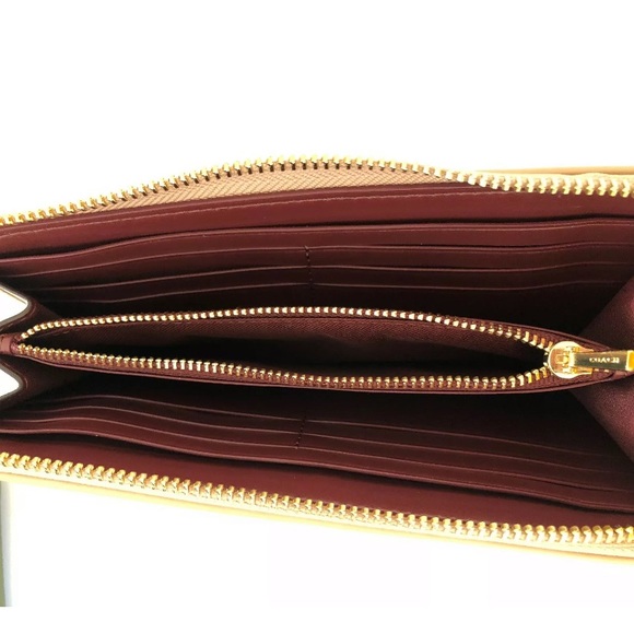 Coach signature Ivie Bennett Satchel Wallet Khaki - Picture 7 of 8